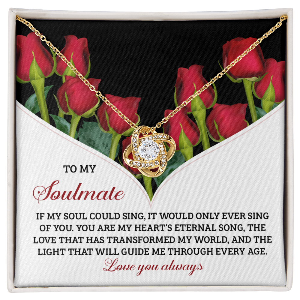 To My Soulmate - Eternal Song- Love Knot Necklace