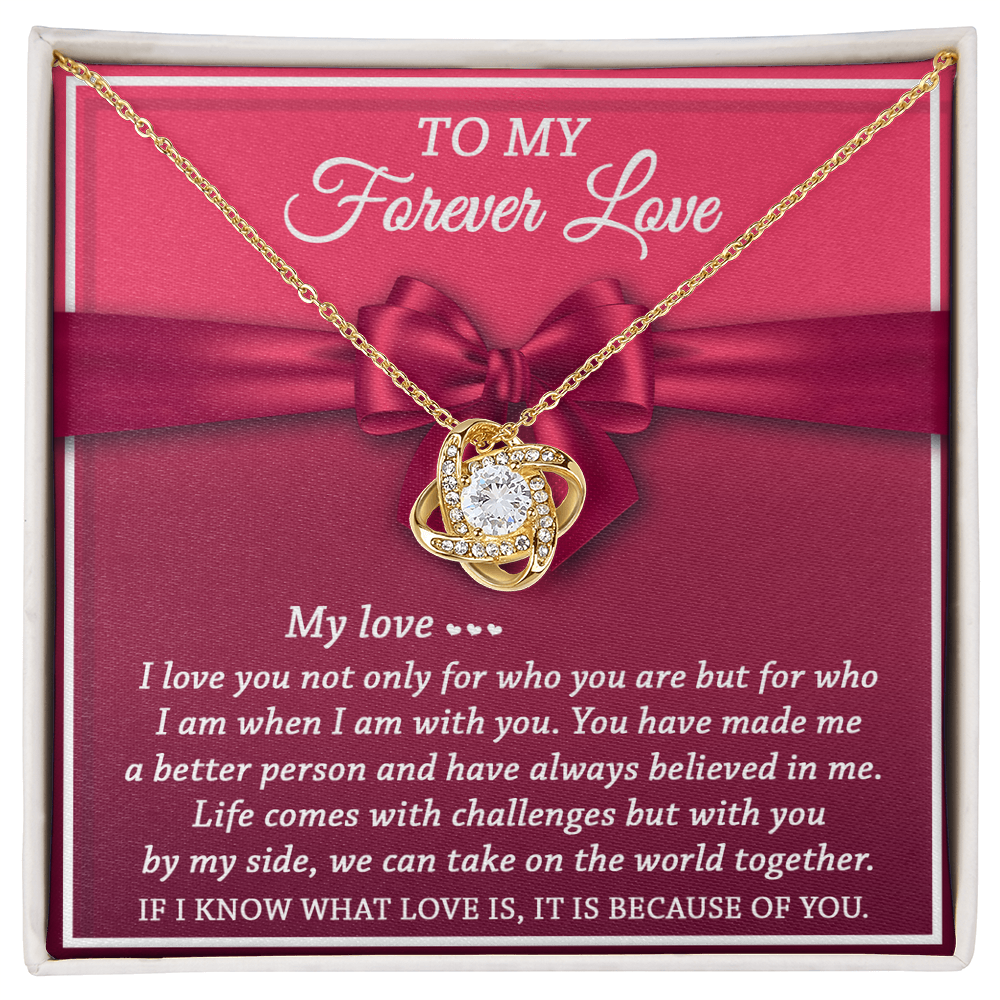 To My Forever Love – Love Knot Necklace | Romantic Gift for Her - Believed in Me