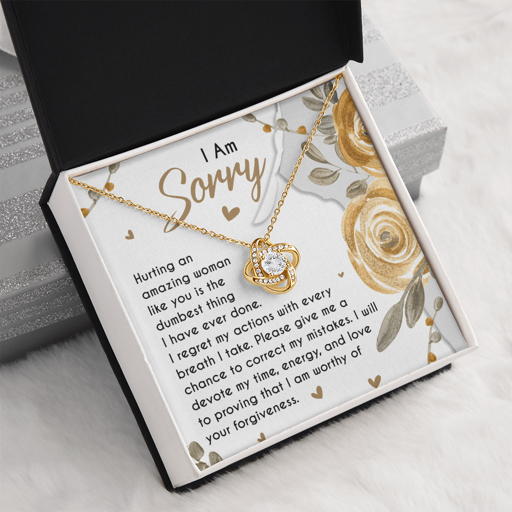 I Am Sorry – Apology Love Knot Necklace for the One I Hurt