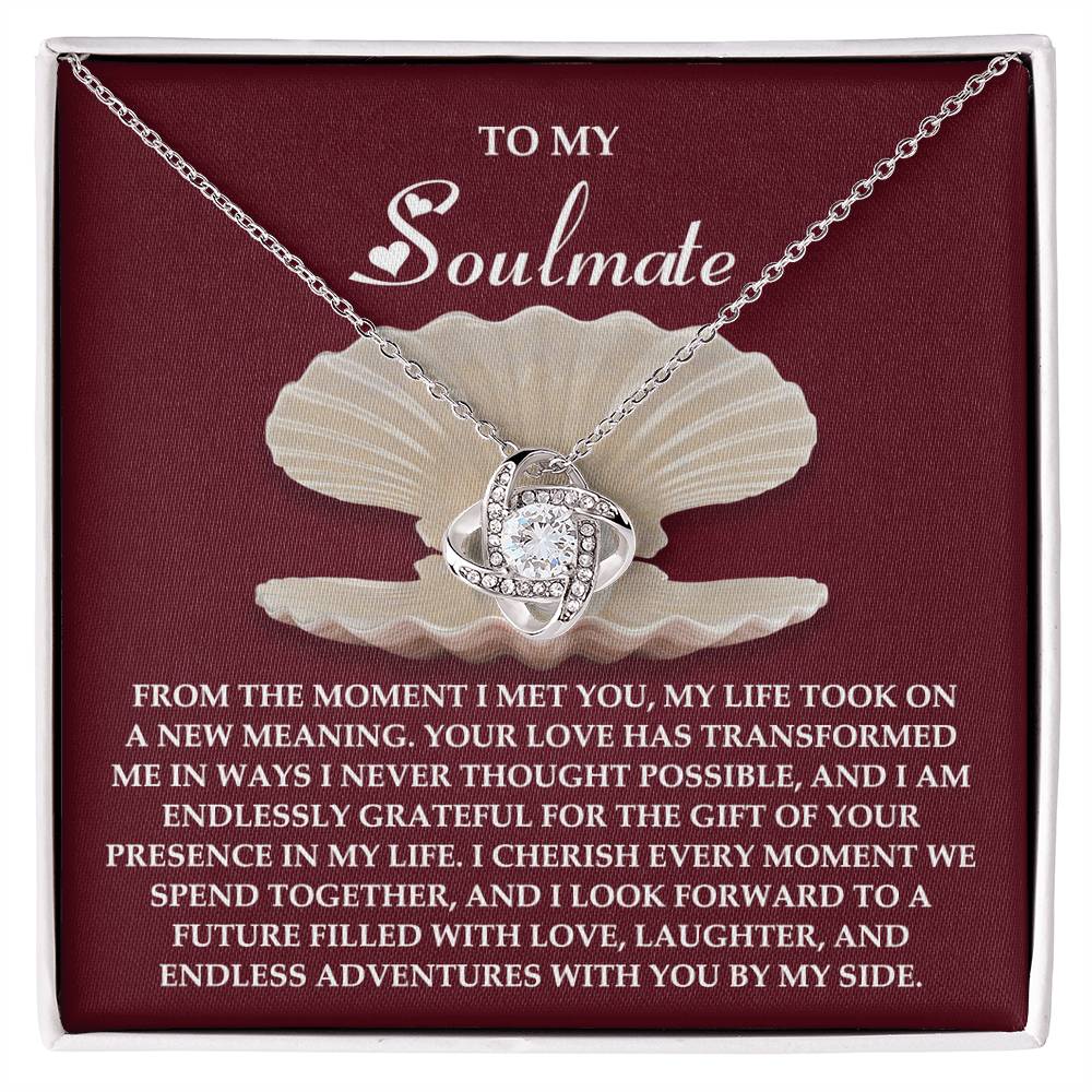 Soulmate - Every Moment Together - Love Knot Necklace with Heartfelt Message