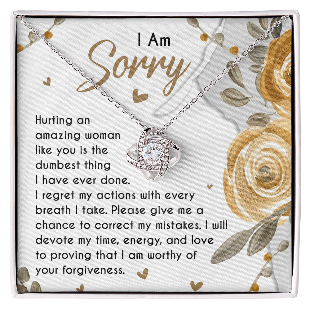 I Am Sorry – Apology Love Knot Necklace for the One I Hurt