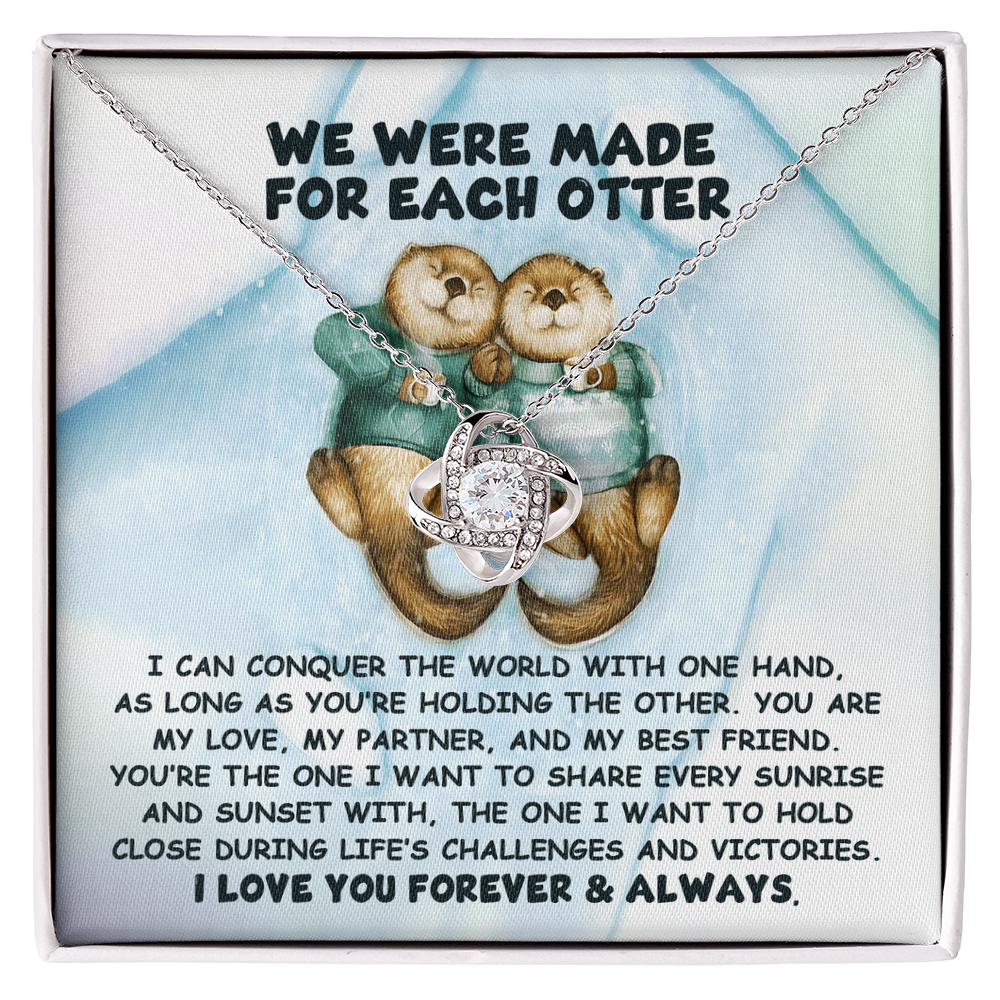 Soulmate - We Were Made For Each Otter – Romantic Love Knot Necklace