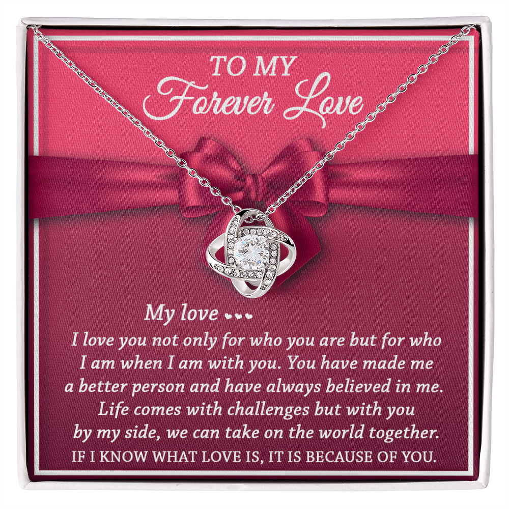 To My Forever Love – Love Knot Necklace | Romantic Gift for Her - Believed in Me