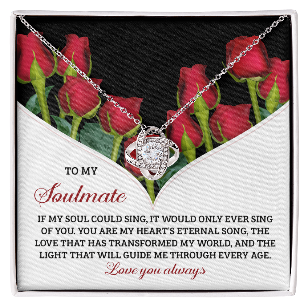To My Soulmate - Eternal Song- Love Knot Necklace