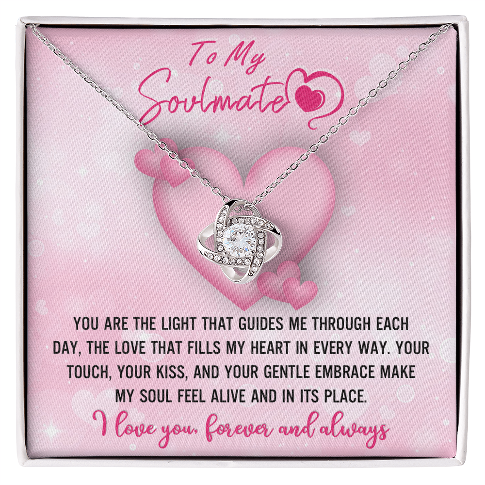 To My Soulmate – The Light That Guides Me Love Knot Necklace