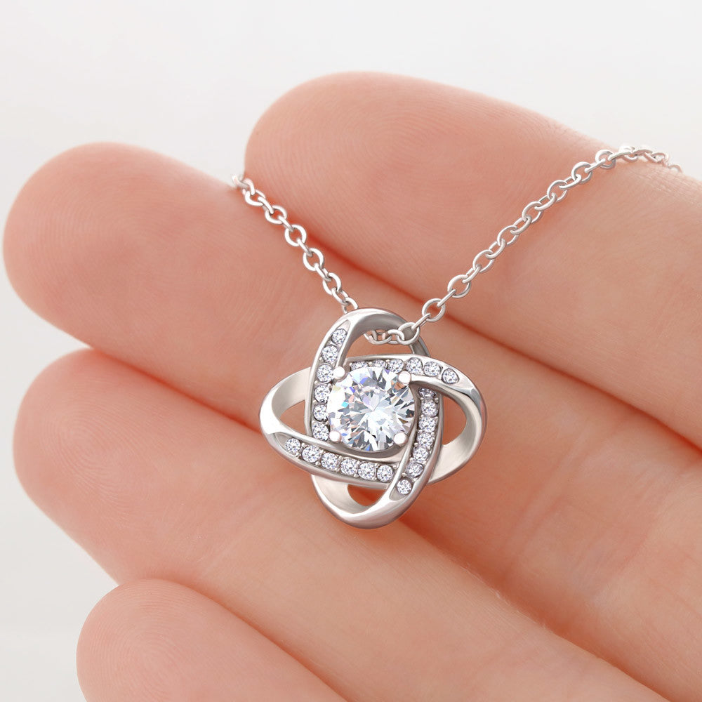 To My Soulmate  - You Complete Me - Love Knot Necklace with Gift Box