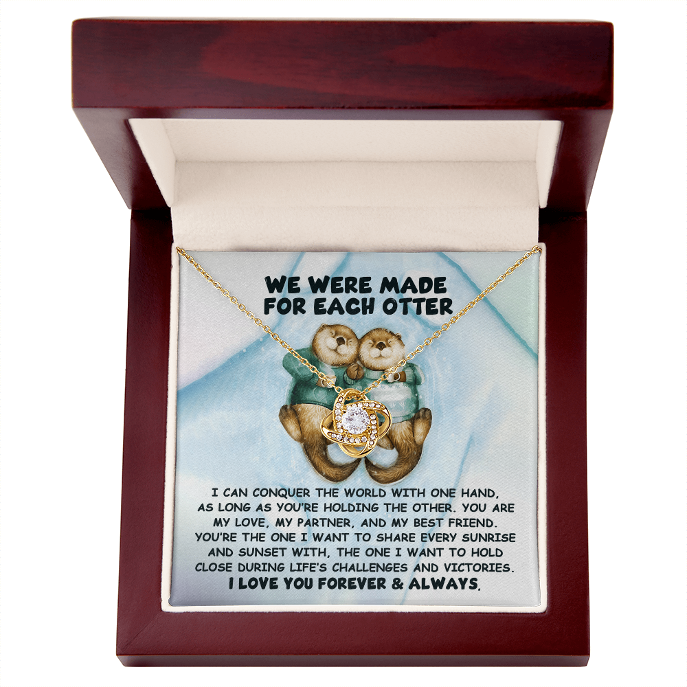 Soulmate - We Were Made For Each Otter – Romantic Love Knot Necklace