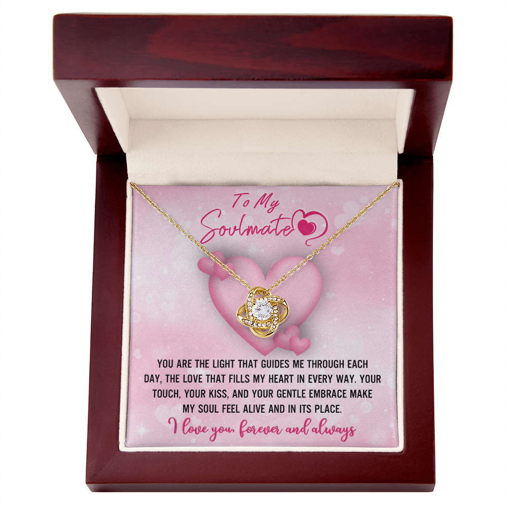 To My Soulmate – The Light That Guides Me Love Knot Necklace