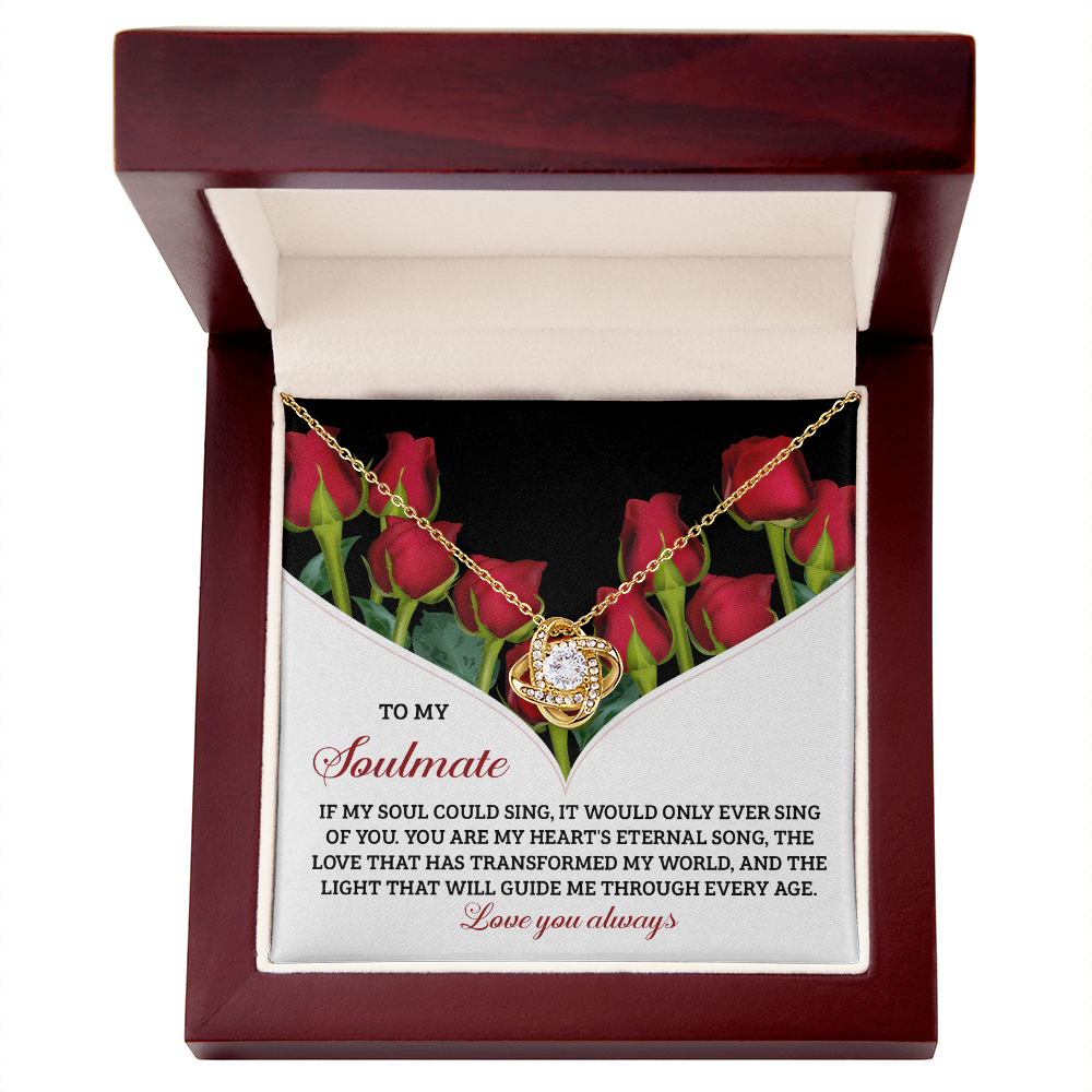 To My Soulmate - Eternal Song- Love Knot Necklace