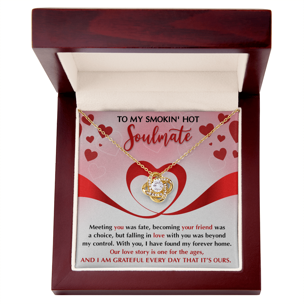To My Smokin' Hot Soulmate – My Forever Home - Romantic Love Knot Necklace