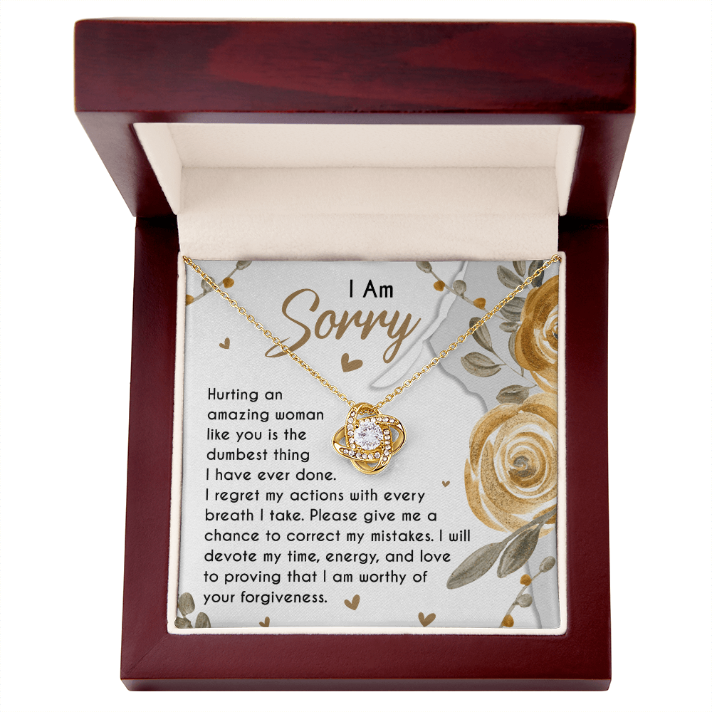 I Am Sorry – Apology Love Knot Necklace for the One I Hurt