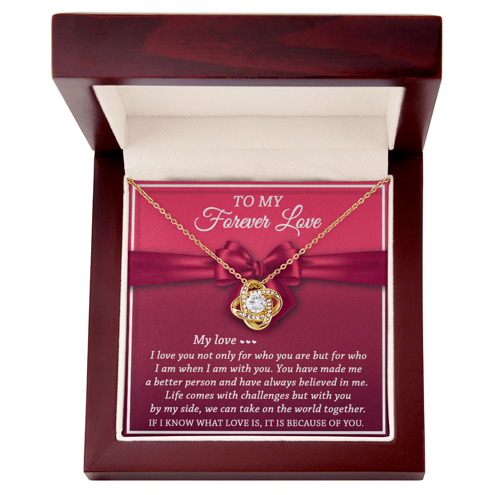 To My Forever Love – Love Knot Necklace | Romantic Gift for Her - Believed in Me