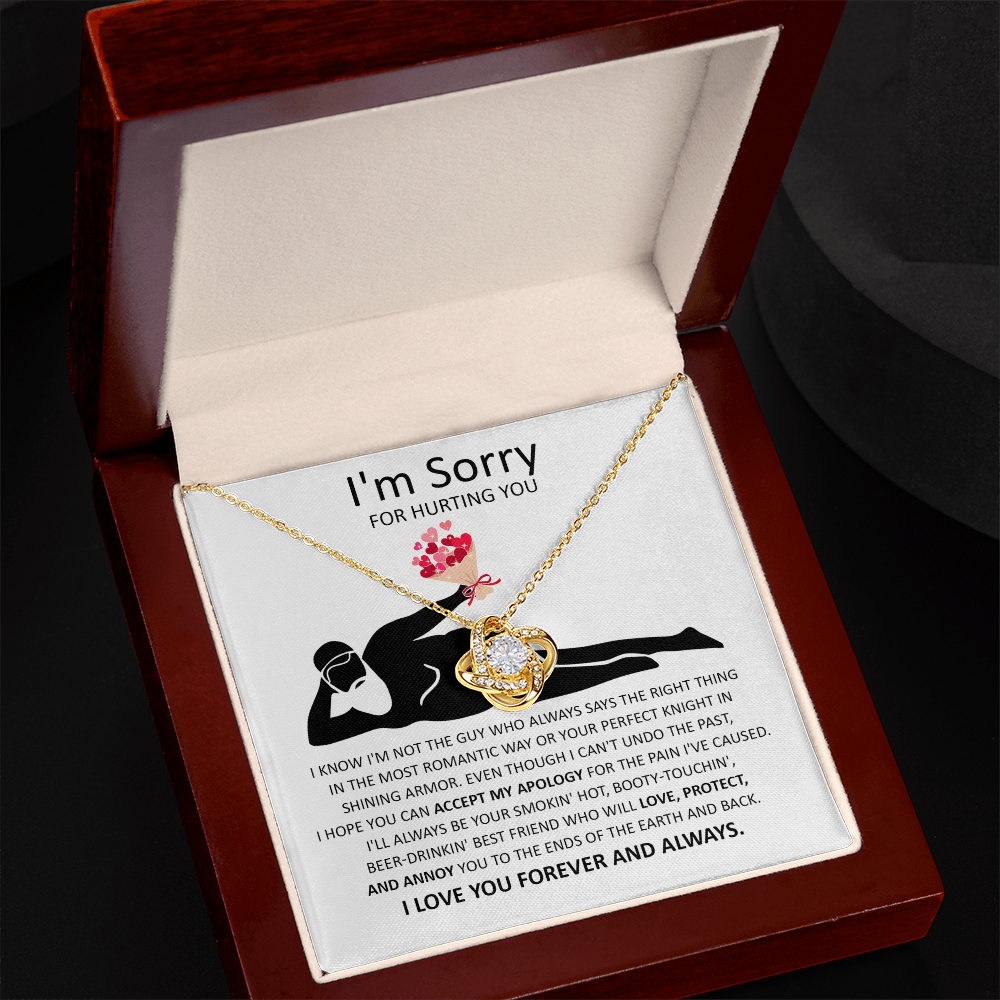 Apology Gift for Her - I'm Sorry - Love Knot Necklace