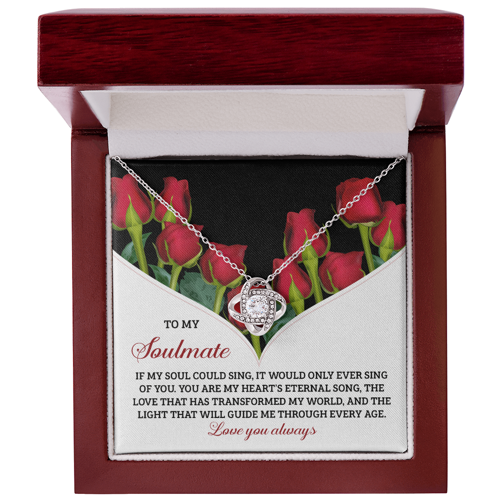 To My Soulmate - Eternal Song- Love Knot Necklace