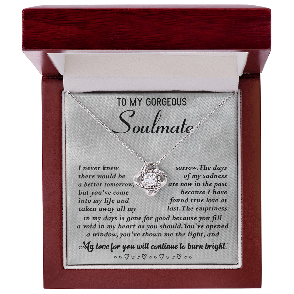 To My Gorgeous Soulmate – I Found True Love Necklace Gift for Her