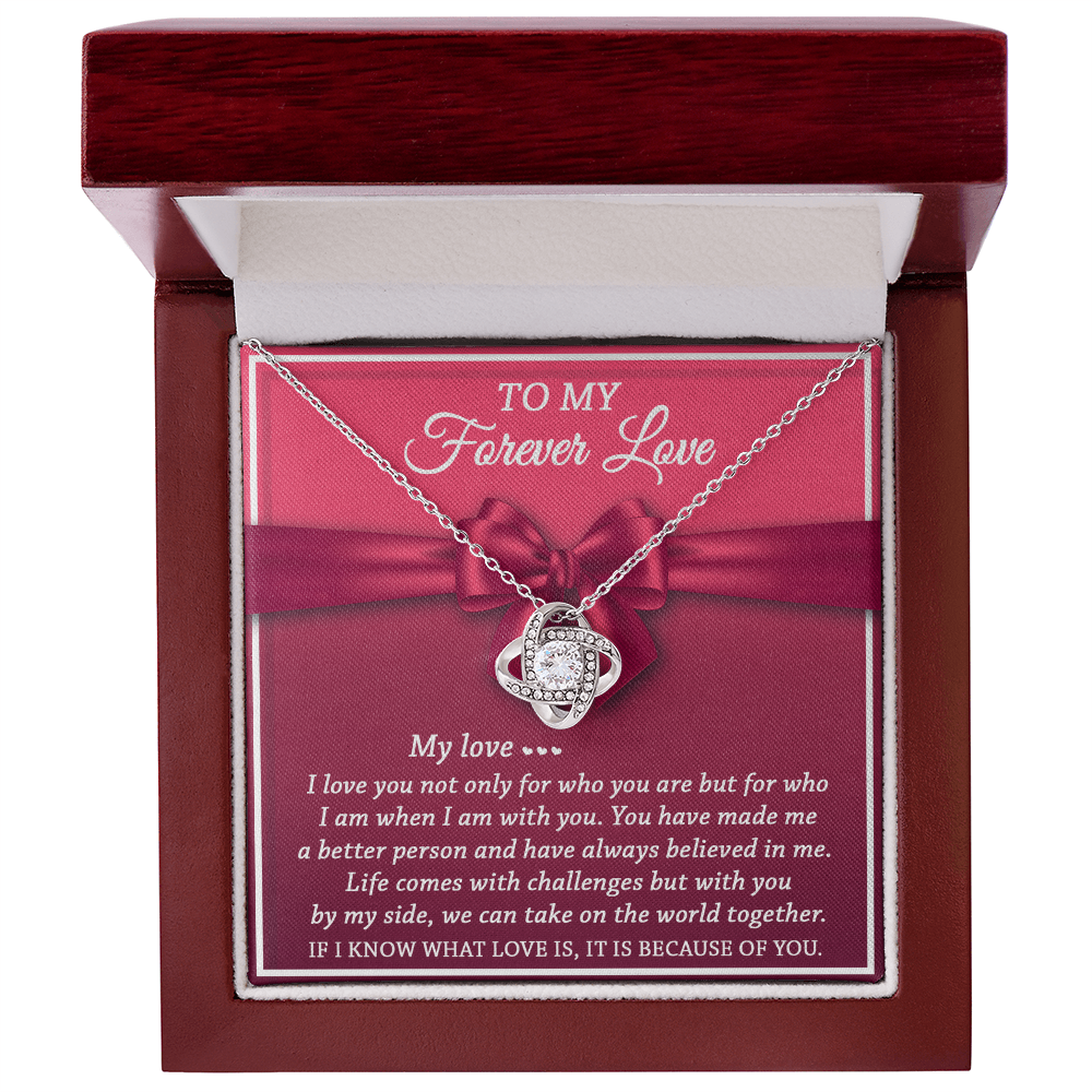 To My Forever Love – Love Knot Necklace | Romantic Gift for Her - Believed in Me
