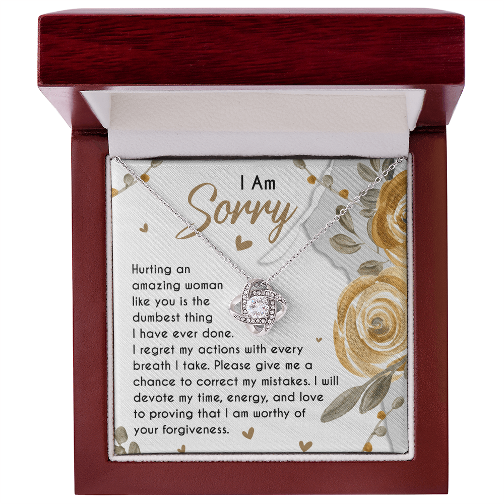I Am Sorry – Apology Love Knot Necklace for the One I Hurt