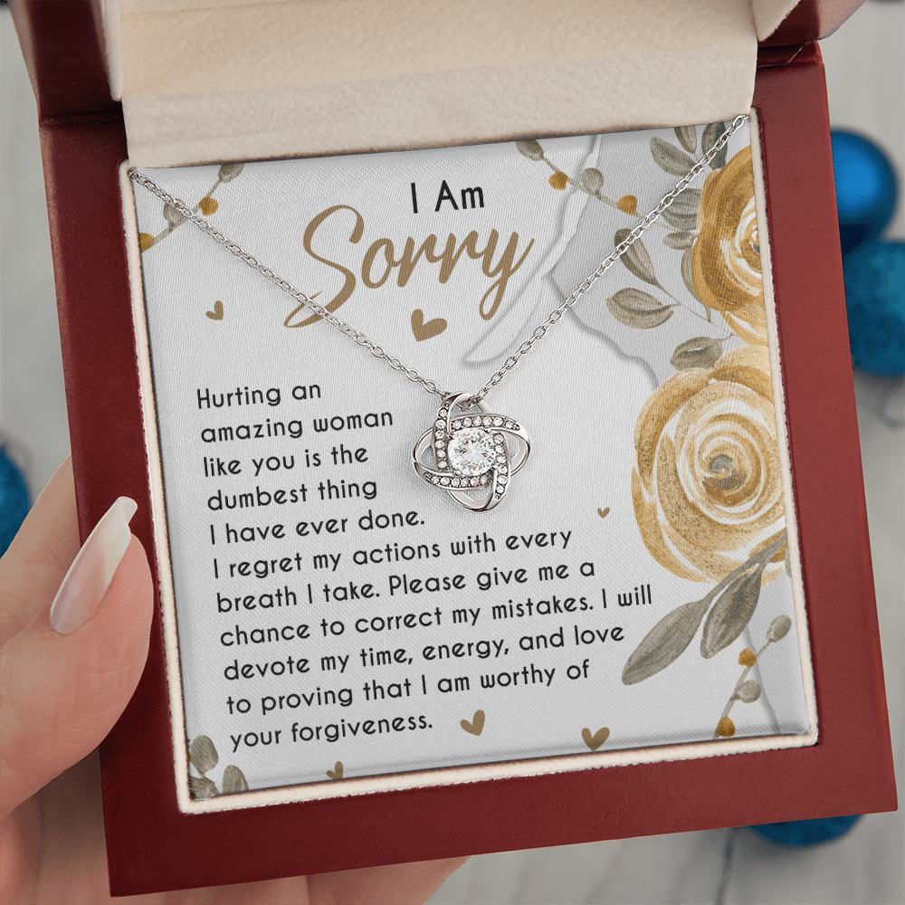 I Am Sorry – Apology Love Knot Necklace for the One I Hurt