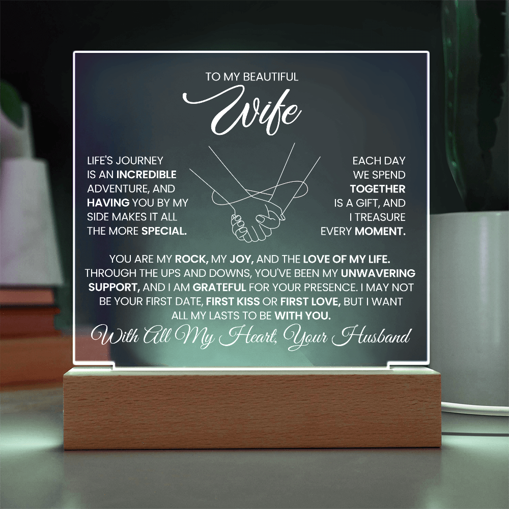 Wife Romantic Acrylic Plaque  – Always By Your Side