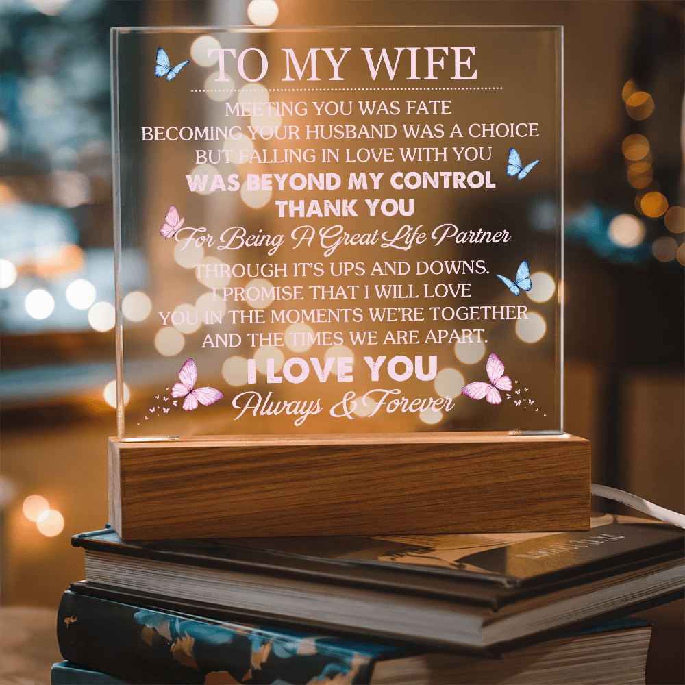 Wife Romantic Acrylic  Plaque – Meeting You Was Fate