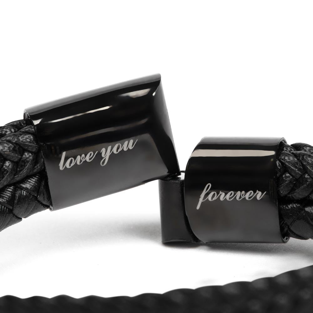To the Man Who Stole My Heart Men's Leather Bracelet