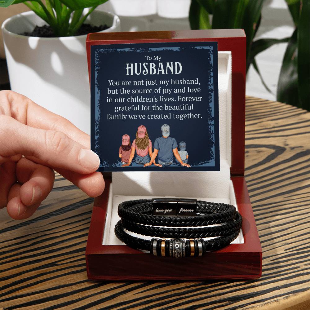 To My Husband - Boundless Love Leather Bracelet