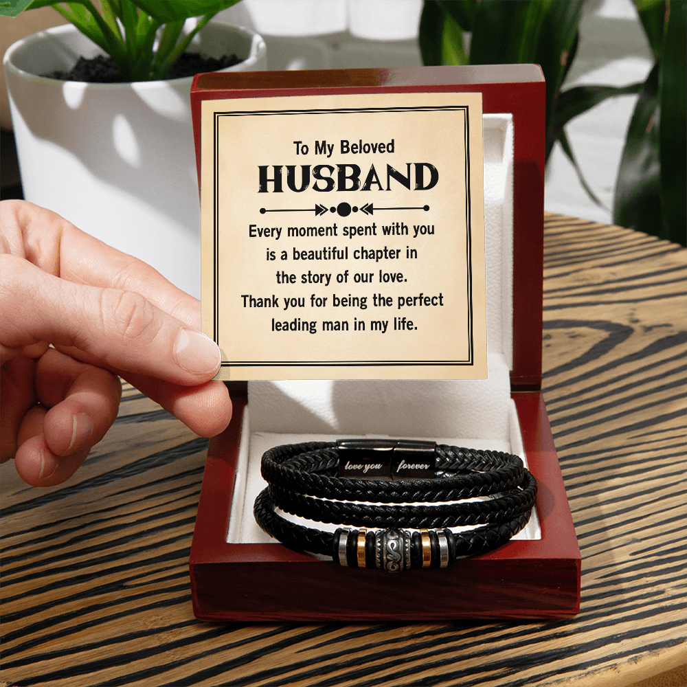 Husband Leather Bracelet - Every Moment Spent With You