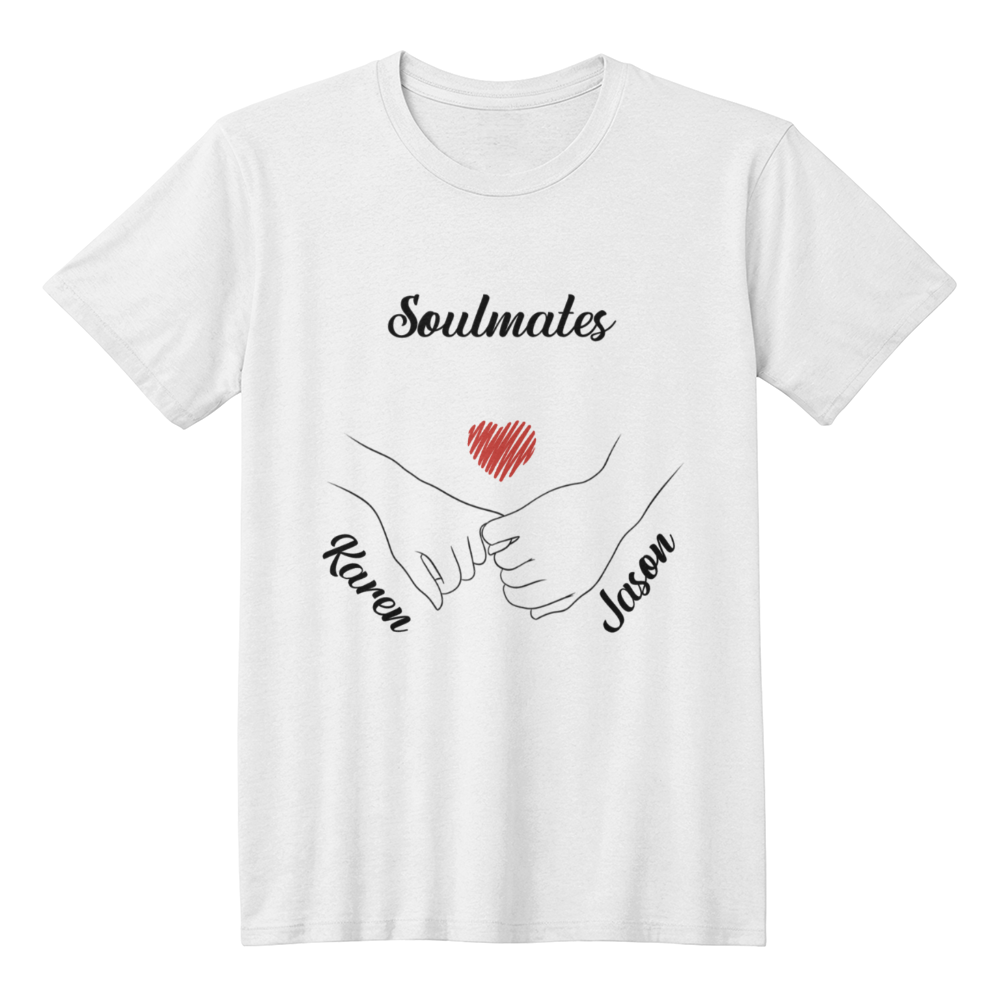 Personalized Soulmate T-Shirt – Custom Couple Design with Names