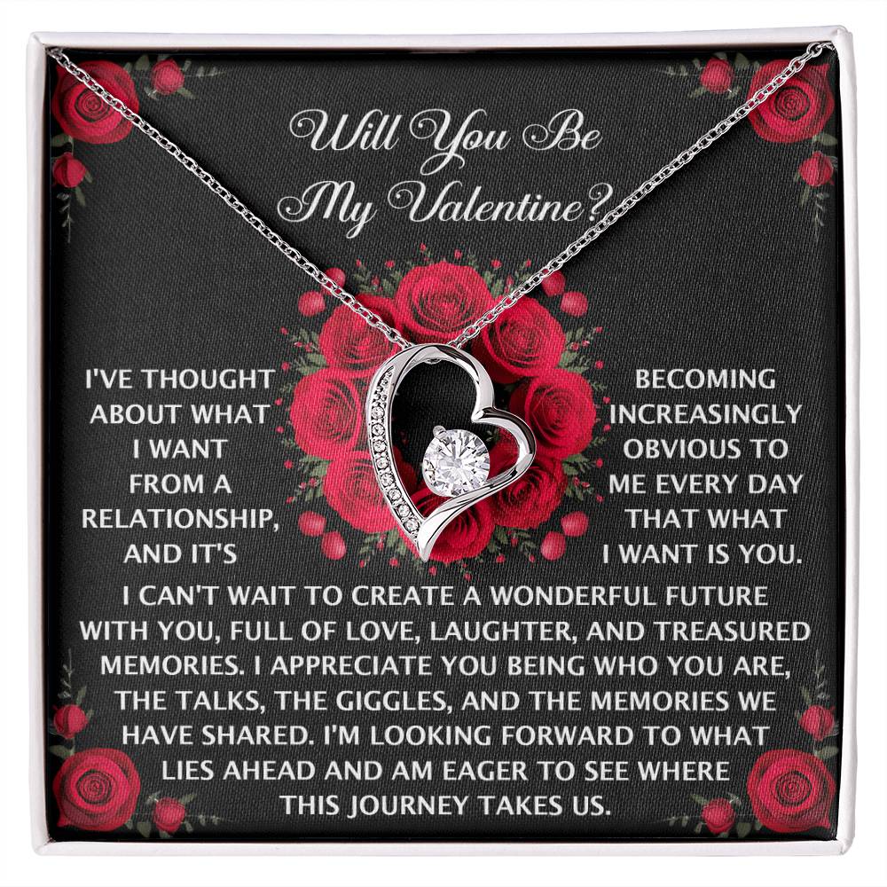 To My Valentine Romantic Message with Forever Love Necklace