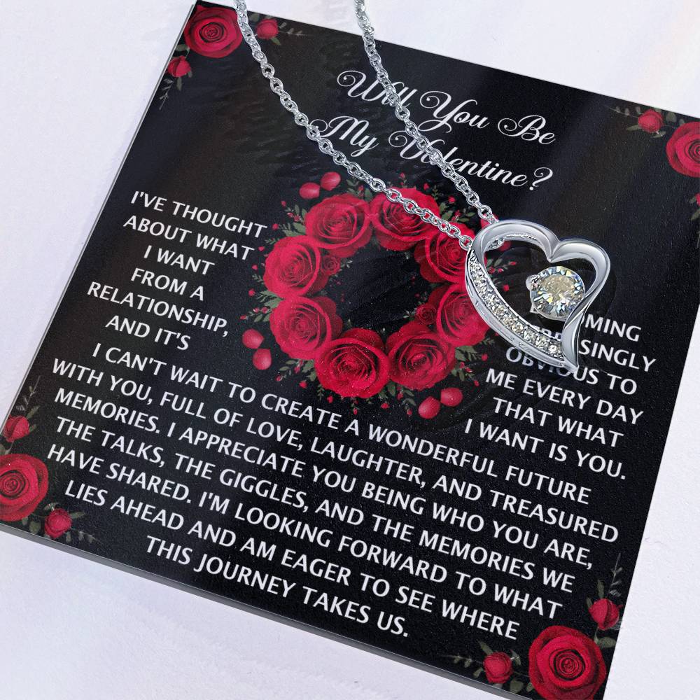 To My Valentine Romantic Message with Forever Love Necklace