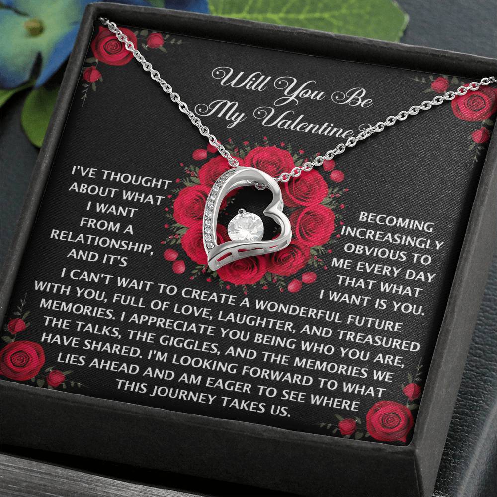 To My Valentine Romantic Message with Forever Love Necklace