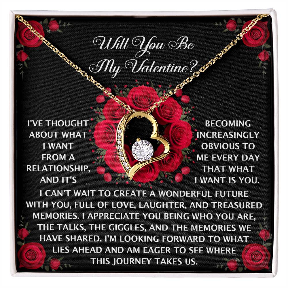 To My Valentine Romantic Message with Forever Love Necklace