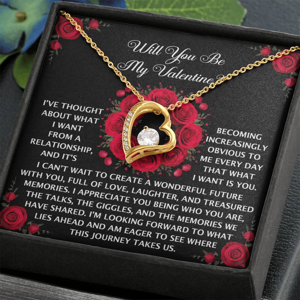 To My Valentine Romantic Message with Forever Love Necklace