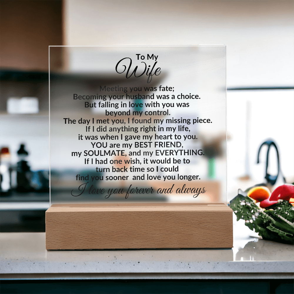 Heartfelt Gift for Wife You are My Best Friend, My Everything - Personalized Square Acrylic Plaque