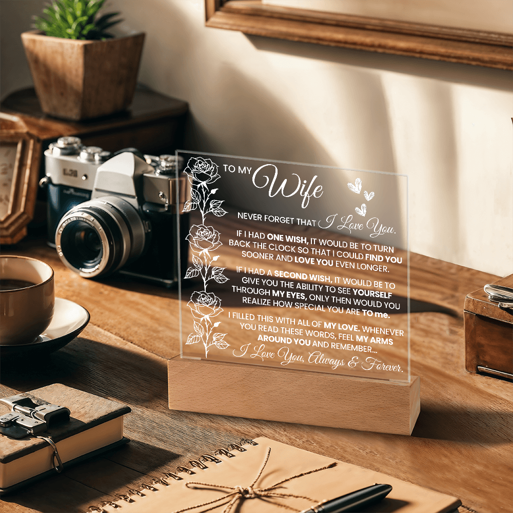 Heartfelt Acrylic Plaque for Wife – Love You Always Gift
