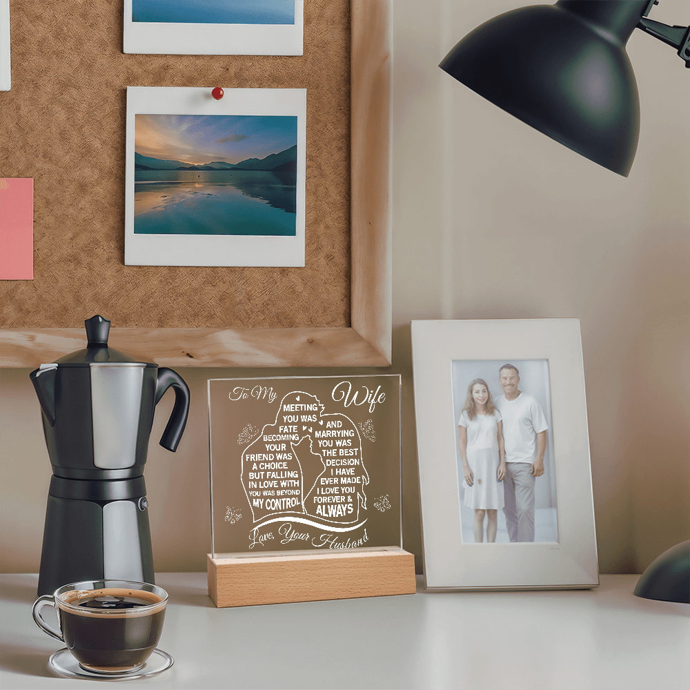 Wife Heartfelt Acrylic Plaque - Faling in Love Beyoond My Control