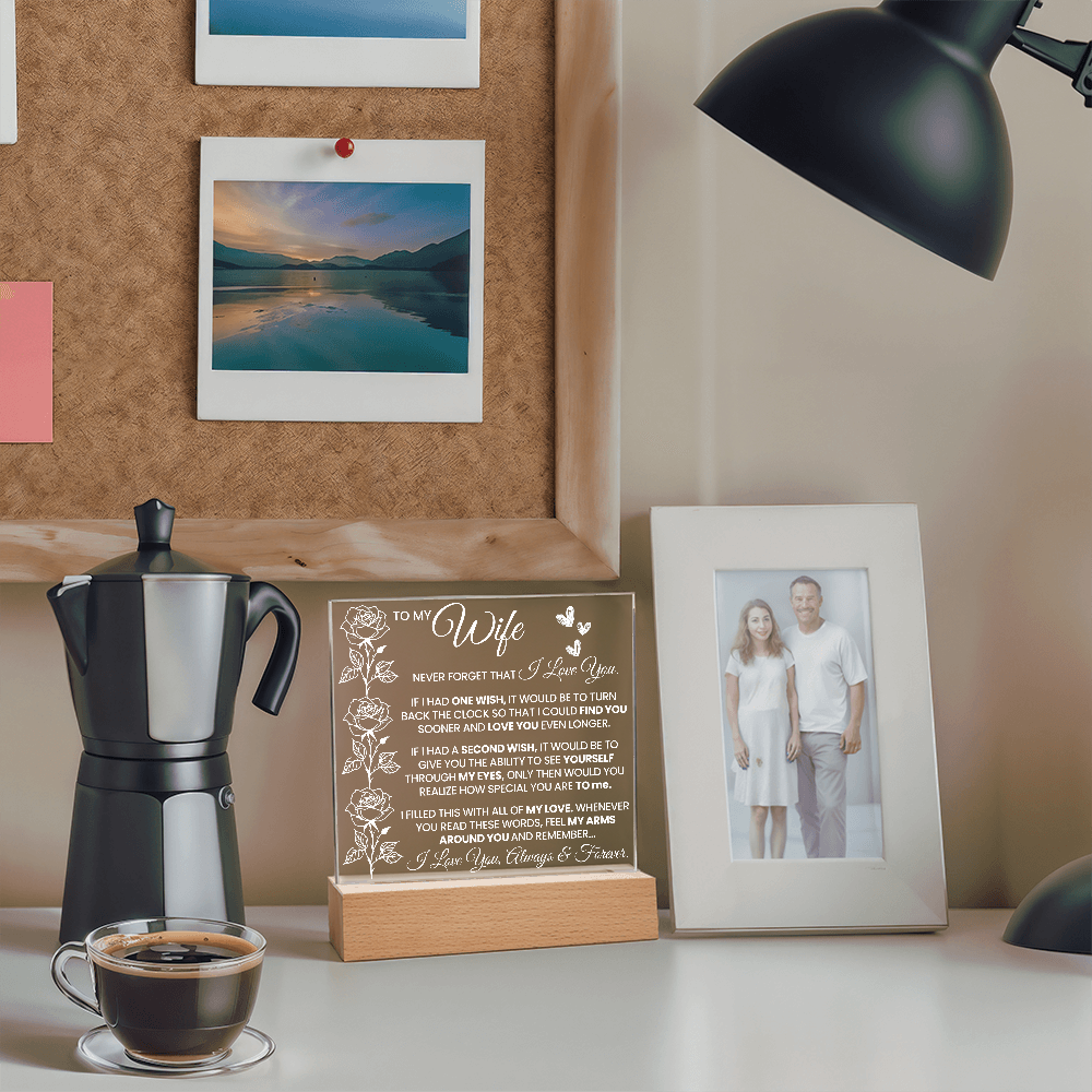 Heartfelt Acrylic Plaque for Wife – Love You Always Gift