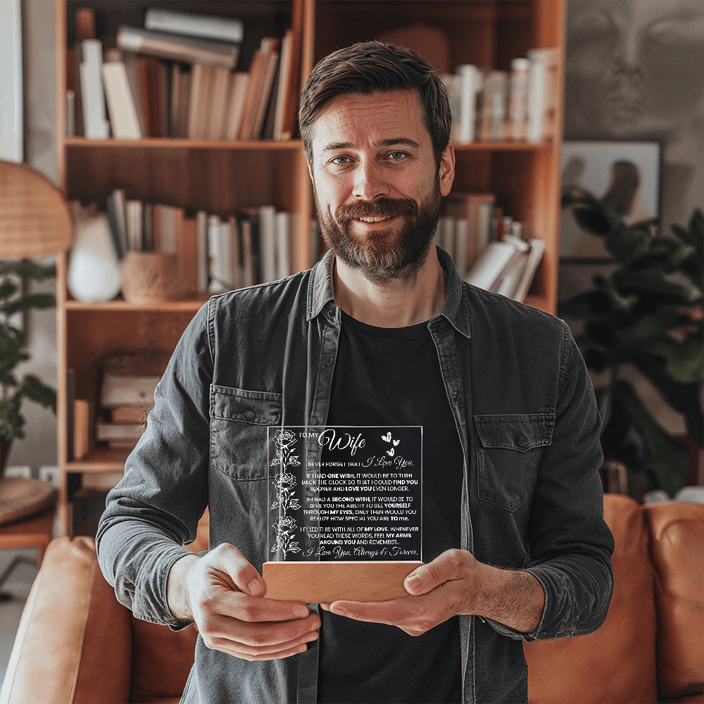 Heartfelt Acrylic Plaque for Wife – Love You Always Gift