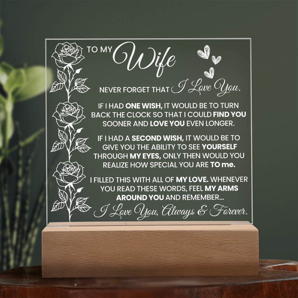 Heartfelt Acrylic Plaque for Wife – Love You Always Gift