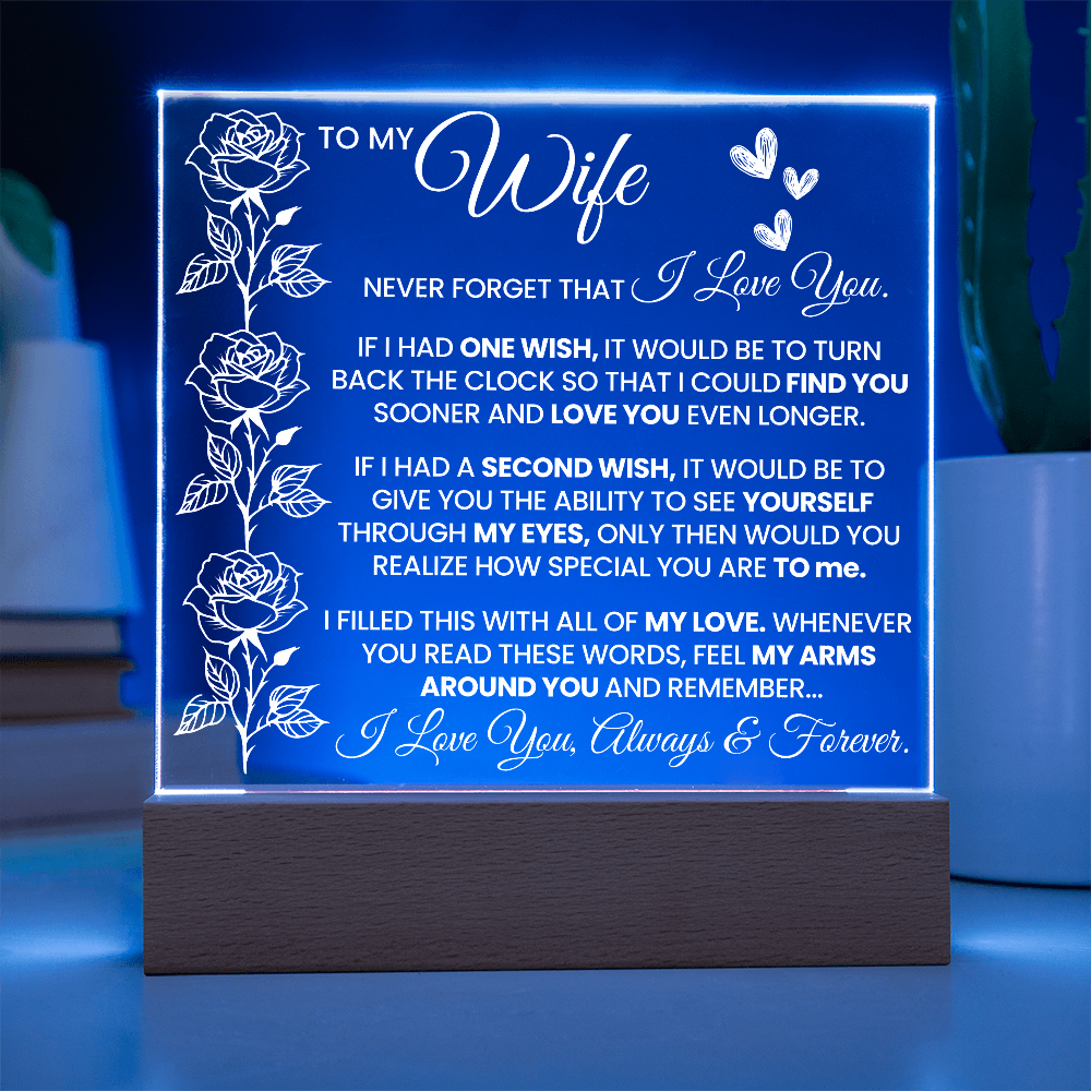 Heartfelt Acrylic Plaque for Wife – Love You Always Gift