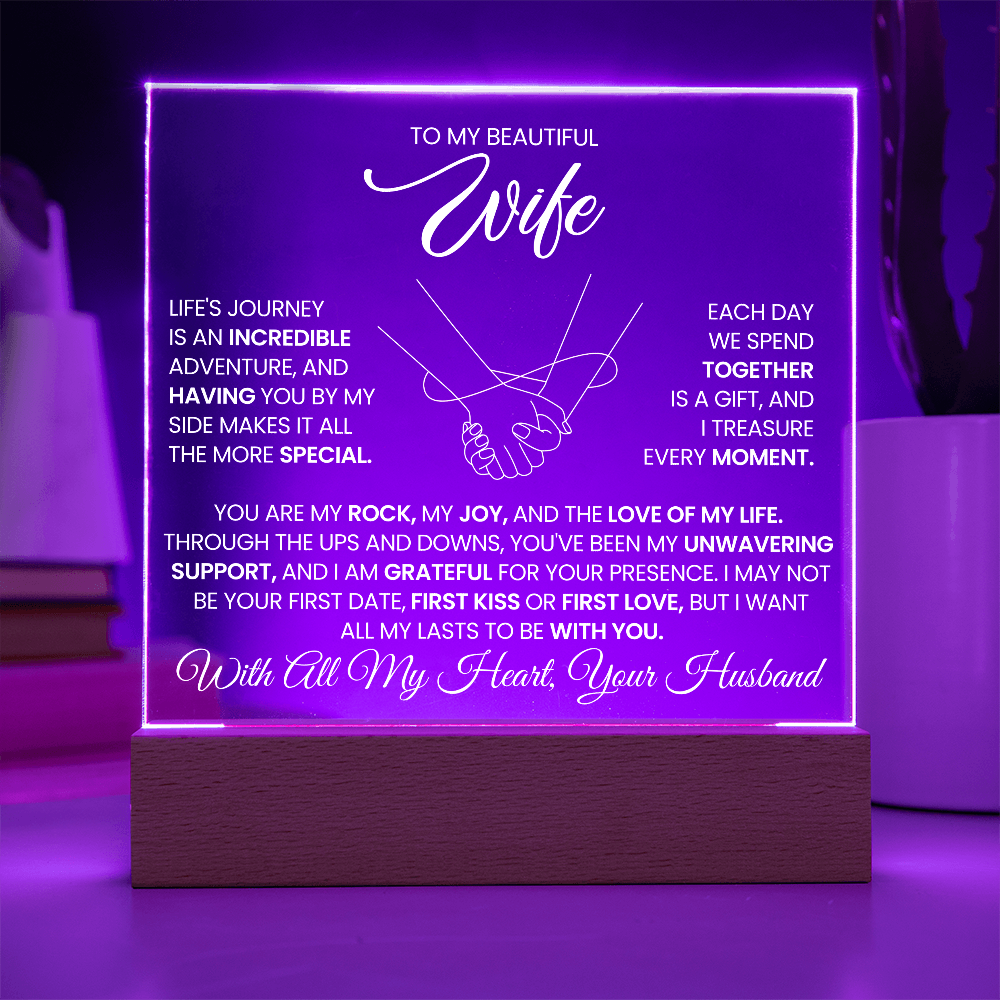 Wife Romantic Acrylic Plaque  – Always By Your Side