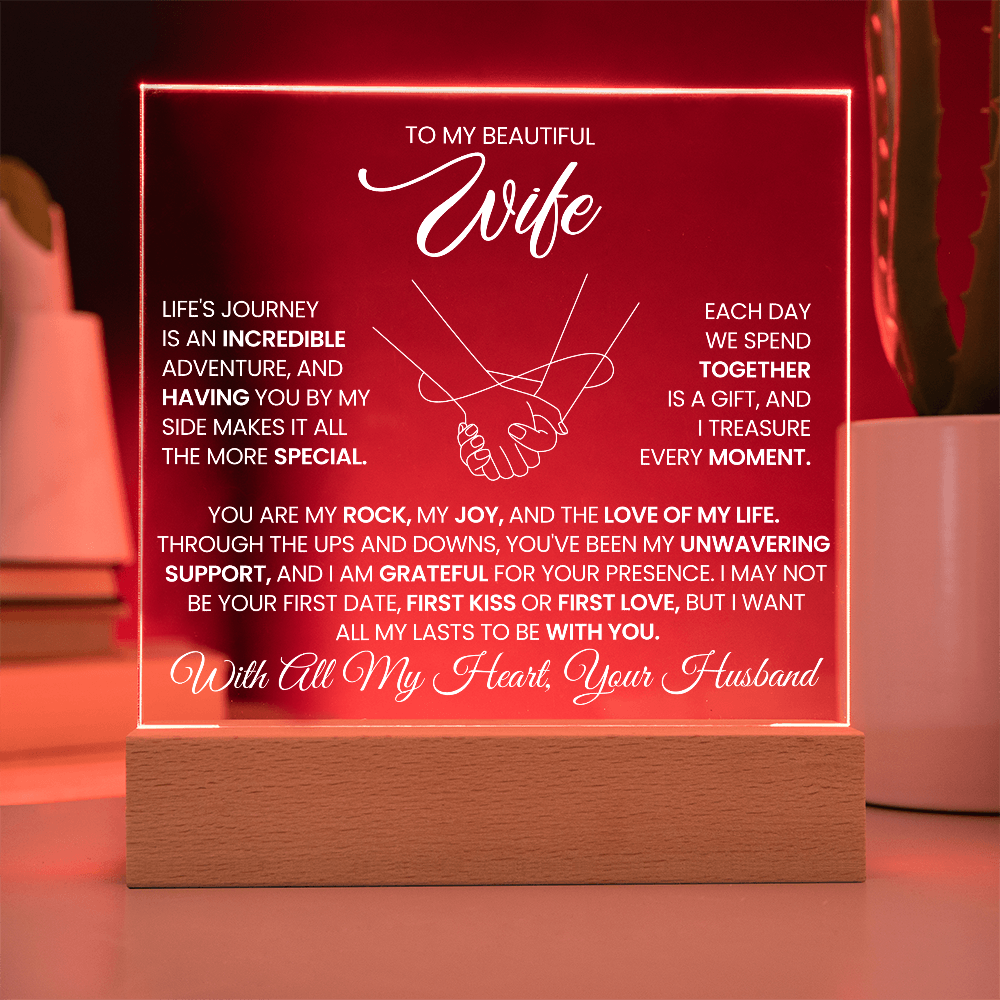 Wife Romantic Acrylic Plaque  – Always By Your Side