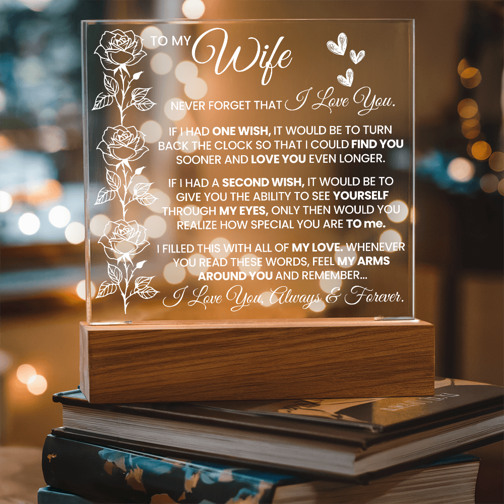 Heartfelt Acrylic Plaque for Wife – Love You Always Gift