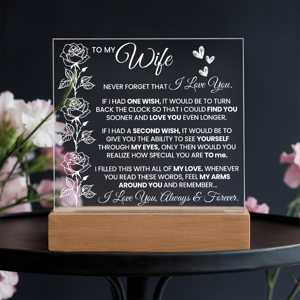 Heartfelt Acrylic Plaque for Wife – Love You Always Gift