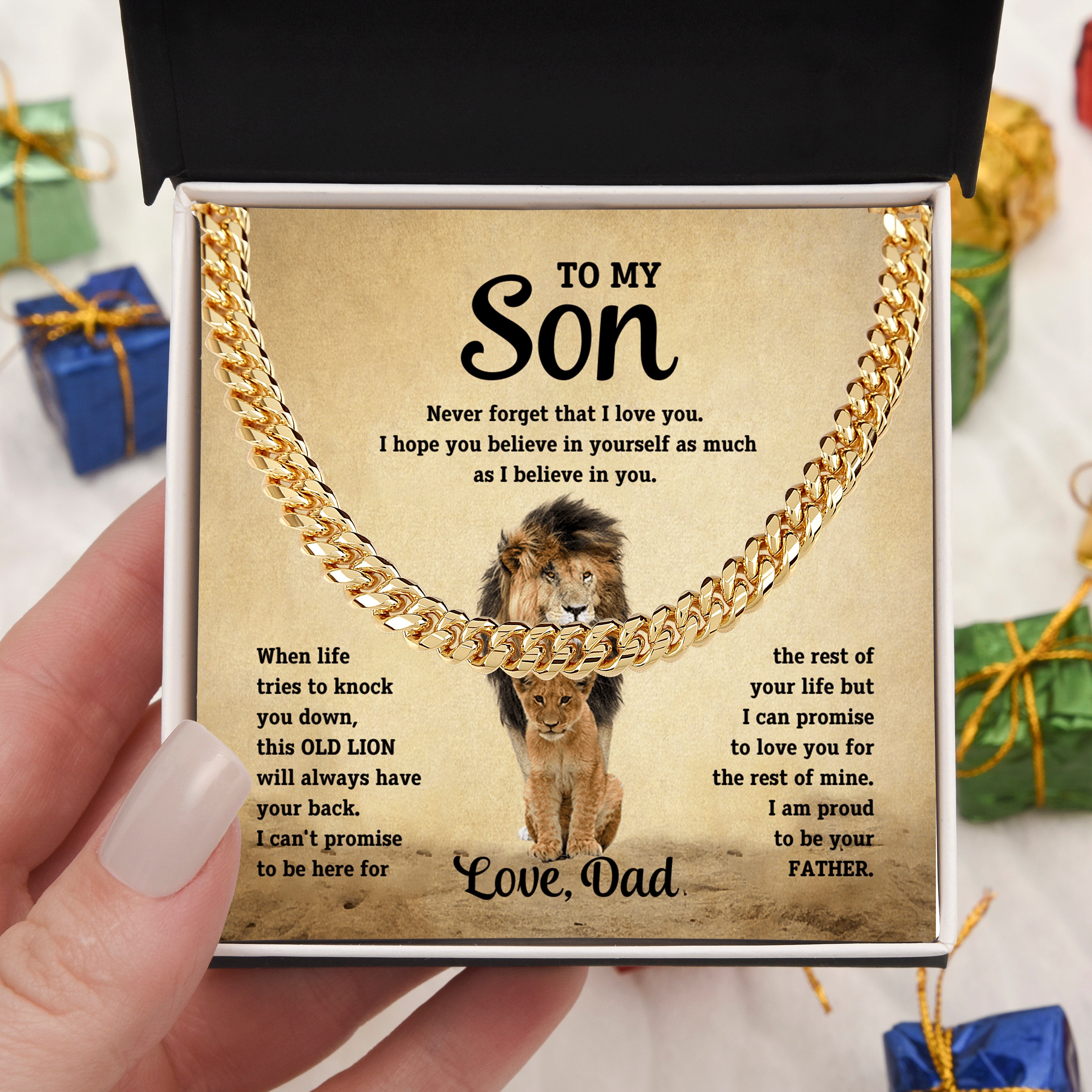 To my son, I am proud to be your father. Love, Dad