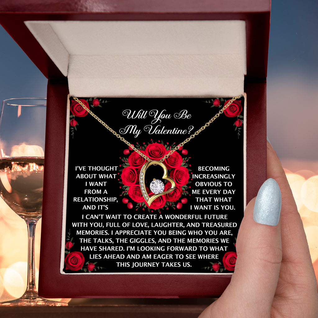 To My Valentine Romantic Message with Forever Love Necklace