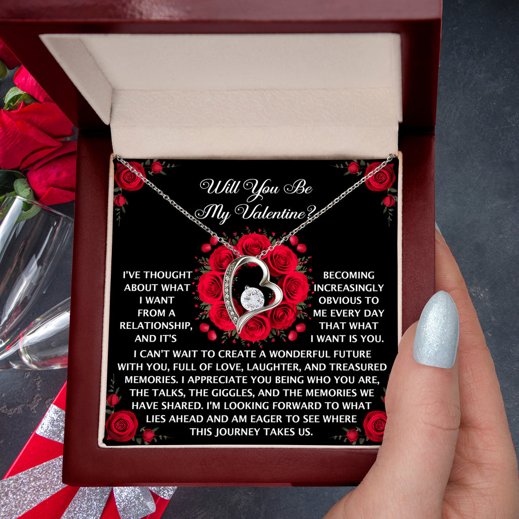 To My Valentine Romantic Message with Forever Love Necklace