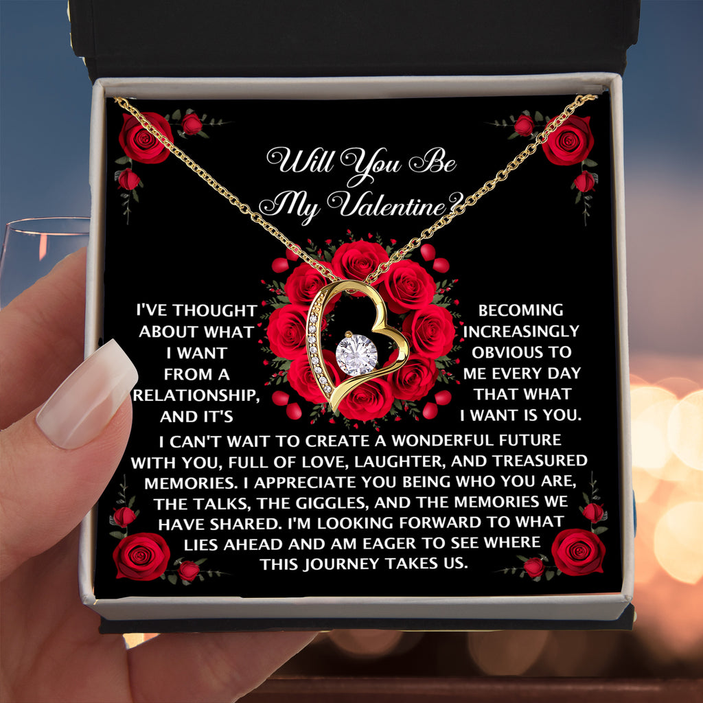 To My Valentine Romantic Message with Forever Love Necklace