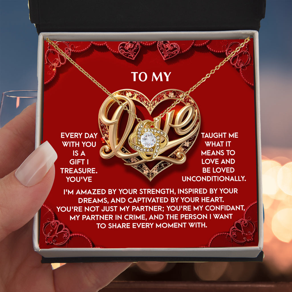 To My Love – Romantic Gift for Soulmate Love Knot Necklace