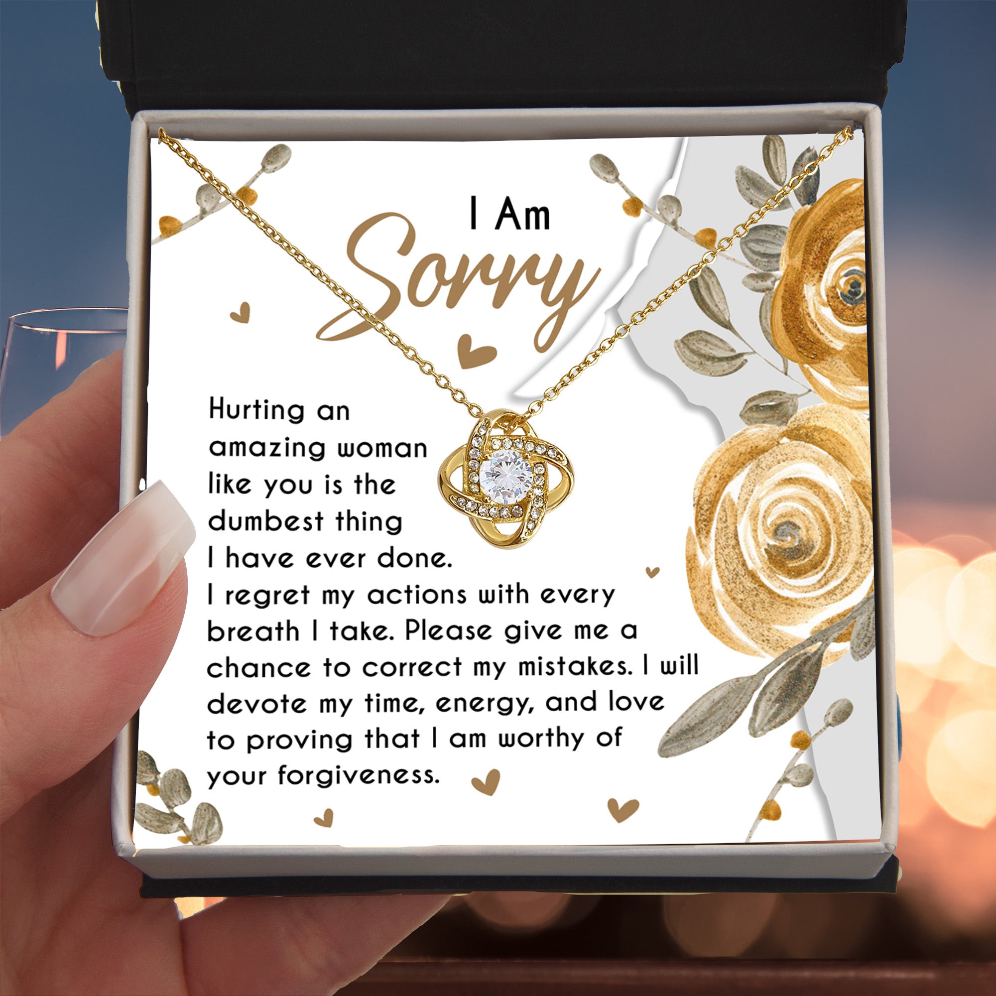 I Am Sorry – Apology Love Knot Necklace for the One I Hurt